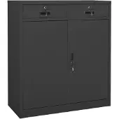 vidaXL Kantoorkast 90x40x102 cm staal antracietkleurig