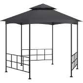 vidaXL Prieel met zijwanden 3,1x2,7 m antracietkleurig