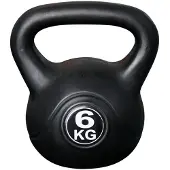 Ivol Kettlebell voor binnen en buiten - Kunststof - Zwart - 6 kg