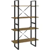 vidaXL Boekenkast met 4 schappen 80x30x140 cm massief grenenhout