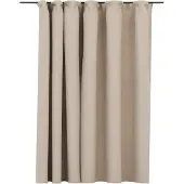 vidaXL Gordijn linnen-look verduisterend met haken 290x245 cm beige