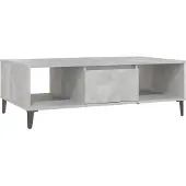 vidaXL Salontafel 103,5x60x35 cm bewerkt hout betongrijs