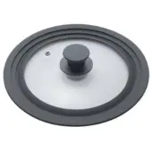 Metaltex - Universele pannendeksel - 20 t/m 24 cm - Glas/siliconen - Inclusief stoomventiel