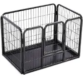 vidaXL Puppyren 91,5x59x61 cm staal