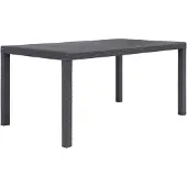 vidaXL Tuintafel 150x90x72 cm rattan-look kunststof antraciet