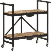 vidaXL Keukentrolley 87x36x81 cm massief mangohout