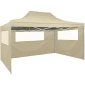 vidaXL Vouwtent met 3 wanden 3x4,5 m crème