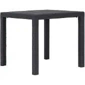 vidaXL Tuintafel 79x79x72 cm rattan-look kunststof bruin