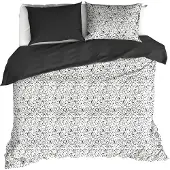 De Witte Lietaer Dekbedovertrek Waddle Dark Shadow Satijn-240 x 200 / 220 cm | Lits-Jumeaux