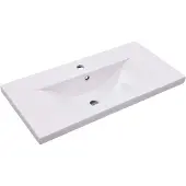 vidaXL - Inbouwwastafel - 81x39,5x18,5 - cm - keramiek - wit