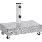 vidaXL Parasolstandaard, lichtgrijs, 45x25x8,3 cm, graniet