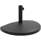 vidaXL Parasolvoet halfrond 15 kg polyresin zwart