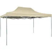 vidaXL Professionele partytent, inklapbaar, 3x4 meter, staal, crème