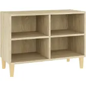 vidaXL Tv-meubel met houten poten 69,5x30x50 cm sonoma eikenkleurig
