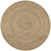vidaXL Tapijt rond 120 cm gevlochten jute