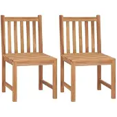 vidaXL Tuinstoelen 2 st massief teakhout