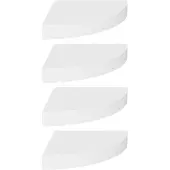 vidaXL Hoekschappen zwevend 4 st 25x25x3,8 cm MDF wit