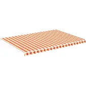 vidaXL Vervangingsdoek voor luifel 500x350 cm polyester geel en oranje