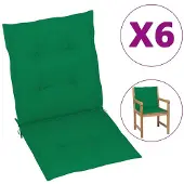 vidaXL Tuinstoelkussens 6 st 100x50x3 cm oxford stof groen