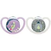 Nuk 2 Space-fopspenen 6-18m Night