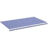 vidaXL Vervangingsdoek voor luifel 600x350 cm polyester blauw en wit