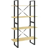 vidaXL Boekenkast met 4 schappen 80x30x140 cm massief grenenhout