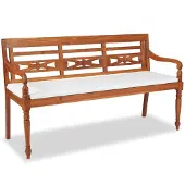 vidaXL Batavia tuinbankje met 3 zitplaatsen 150x51,5x84 cm teakhout online kopen