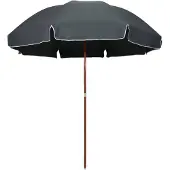 vidaXL Parasol met stalen paal 300 cm antracietkleurig