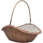 vidaXL Houtmand met handvat 60x44x55 cm natuurlijk wilgenhout
