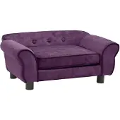 vidaXL Hondenbank 72x45x30 cm pluche bordeauxrood