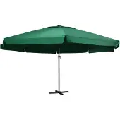 vidaXL Parasol met aluminium paal 600 cm groen