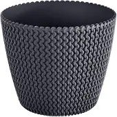 Prosperplast Bloempot - antraciet grijs - buiten - D40 x H33 cm - Plantenpotten