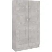 vidaXL Boekenkast 82,5x30,5x150 cm bewerlt hout betongrijs