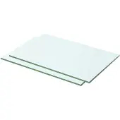 vidaXL Schappen 2 st 50x25 cm glas transparant