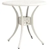 vidaXL Tuintafel 78x78x72 cm gietaluminium wit