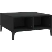 vidaXL Salontafel 60x60x30 cm bewerkt hout zwart