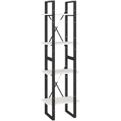 vidaXL Boekenkast met 4 schappen 40x30x140 cm massief grenenhout wit