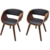 vidaXL Eetkamerstoelen Shanghai hout bruin 2 st online kopen