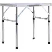 vidaXL Campingtafel inklapbaar 60x45 cm aluminium wit