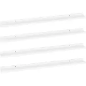 vidaXL Wandschappen 4 st 100x9x3 cm wit