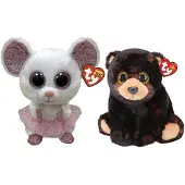 TY - Knuffel - Beanie Buddy - Nina Mouse & Kodi Bear