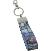 Goebel - Claude Monet | Sleutelhanger Waterlelies met wilg | Kunstleer - 16cm