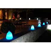 Lumisky Draadloze draagbare LED-lamp LIBERTY C25 - Waterdicht en zwevend - H 24 cm - Wit en veelk...