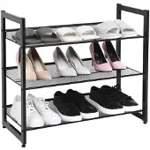Parya - Stapelbaar 3 Laags Schoenenrek - 12 Paar Schoenen