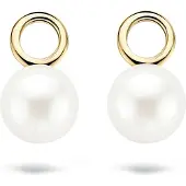 Blush geelgouden mix & match "original" bedelhangers met witte swarovski parels