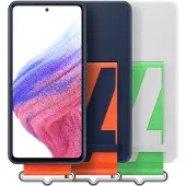 Samsung Galaxy A53 Siliconen Back Cover met Band Wit