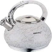KINGHOFF 1066 fluitketel - 3L - RVS - alle warmtebronnen - Wit