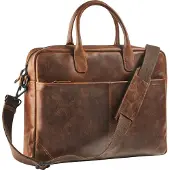 Maverick lederen business tas met laptopvak 15,6 inch