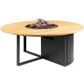 Cosi Fires Cosiloft vuurtafel 120 cm rond zwart teak