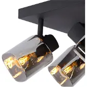 Lucide ALION - Plafondspot (Plafondlamp) - 4xE14 - Zwart
